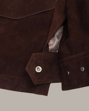 100% Suede Flap-Pocket Jacket