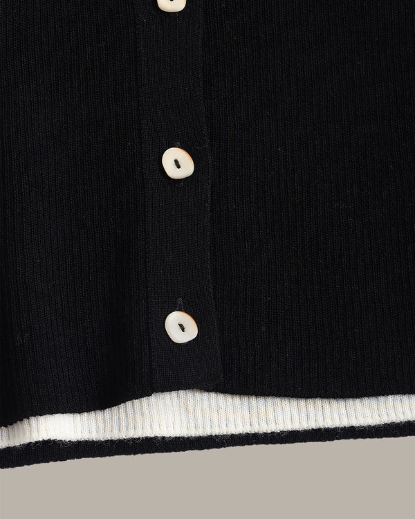 Two-in-One Knit Wool Cardigan