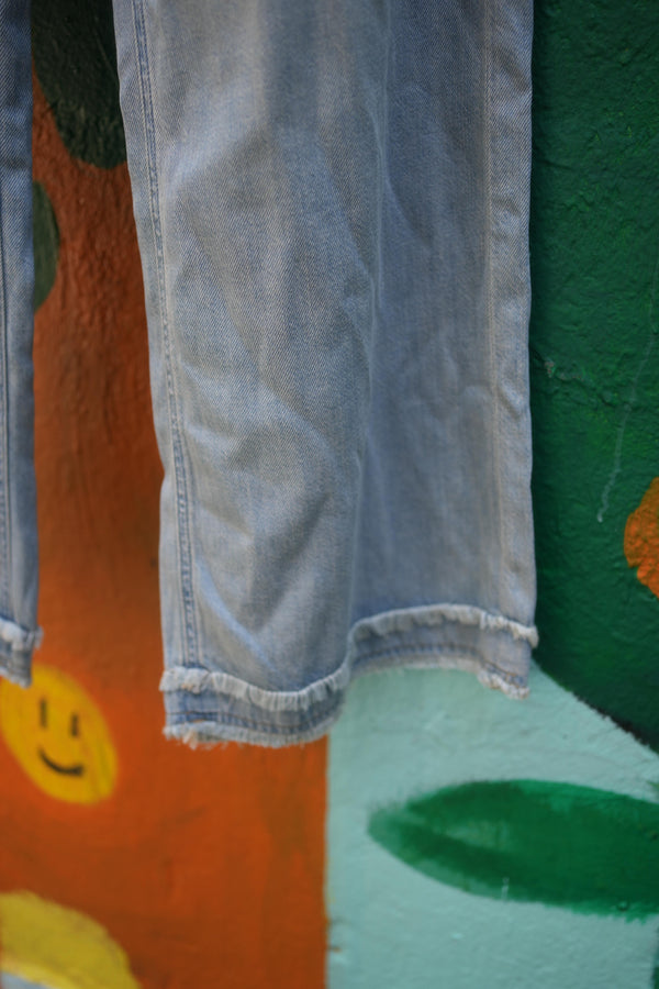 Fringe Hem Denim Jeans