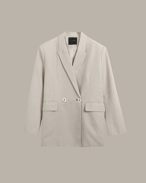 精緻縫線寬版西裝外套