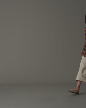 愛心刺繡格紋襯衫